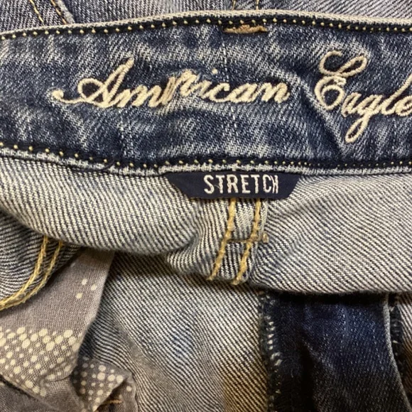 AE Stretch SKINNY Jeans Distressed/Destroyed Size 6 Long from 2011 - Picture 4 of 6